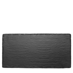 Меламиново плато правоъгълно 16,2x32,5xh1см GN1/3 BLACK SLATE EFFECT KN-(47013.BL) - Kulsan