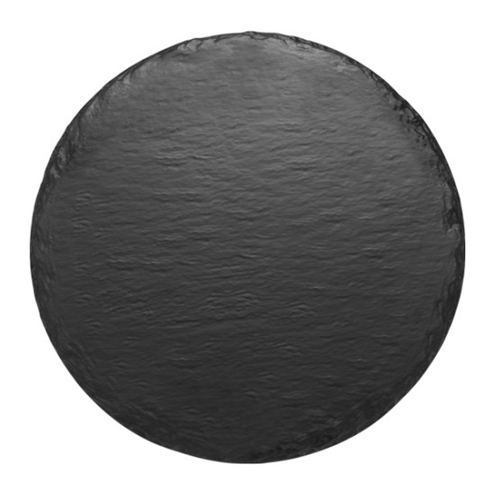 Меламиново плато кръгло BLACK SLATE EFFECT 35xh1см KN-(47035.BL) - Kulsan
