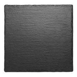 Меламиново плато квадратно 25x25xh1см BLACK SLATE EFFECT KN-(47225.BL) - Kulsan
