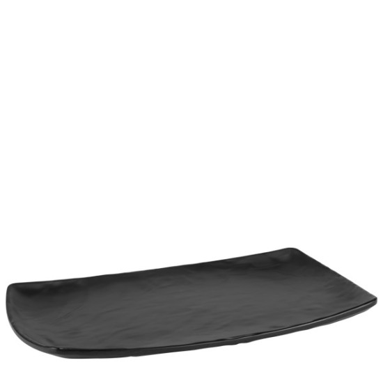 Меламиново плато правоъгълно 20x33xh2,5см CARRE MATT BLACK KN-(M7433.BL) - Kulsan