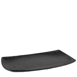 Меламиново плато правоъгълно 23,5x37xh2,8см CARRE MATT BLACK KN-(M7437.BL) - Kulsan