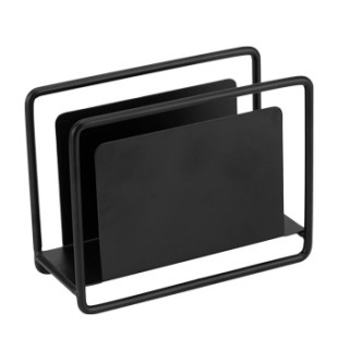 Салфетник с място за надписване 13x5,5xh10см черен HELLA-(HC-39151) - Horecano