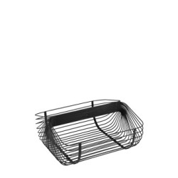 Метална кошница / фруктиера плитка 28x28xh13см черна REN-(HC-39161) - Horecano