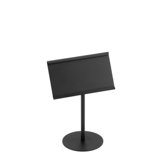 Информационна табелка със стойка 9,5x5.5h12,5см HELLA BLACK-(HC-3935) - Horecano