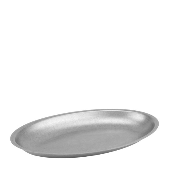 Метално плато овално 30x18,2см VINTAGE SILVER OLD FASHIONED-(HC-3944) - Horecano
