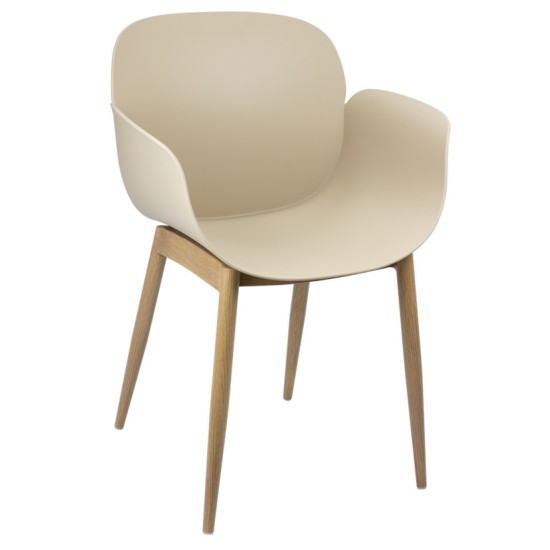 Стол 58х54,5хh82см капучино/дърво TULSA-(HC-42519) (khaki) - Horecano