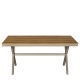 Маса 160x90xh76см PLASTIC WOOD NATURAL LOGAN-(HC-42543) - Horecano