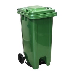 Кош за смет с педал 120л зелен CLEANING-(HC-4340)  - Horecano