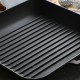 Чугунен грил тиган с  дървена дръжка квадратен 28x28xh4см (T307) - Maysternya