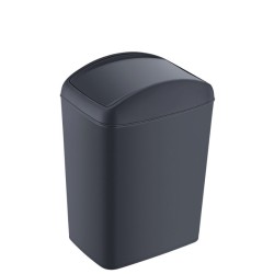 Пластмасов кош за смет / отпадъци с люлеещ капак 16x22,5xh32см 10л антрацит HOME-(TRN-188-04) - Horecano