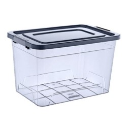 Пластмасова кутия контейнер за съхранение 30л 47x31,5xh29,7см антрацит HOME-(TRN-209-01) - Horecano