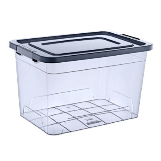 Пластмасова кутия контейнер за съхранение 30л 47x31,5xh29,7см антрацит HOME-(TRN-209-01) - Horecano