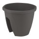 Пластмасова саксия за балкон Emerald №1 ф29,7xh24cm 7,5л антрацит SERINOVA-(ZS01)