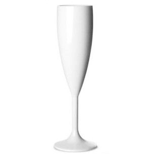 Поликарбонатна чаша за шампанско бяла 180мл 55x218мм (GB.C18) PREMIUM WHITE - Rubikap
