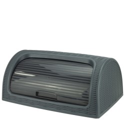 Кутия за хляб 41,4x26,9xh18,1см сива - PVC РАТАН DUNYA- (05330)