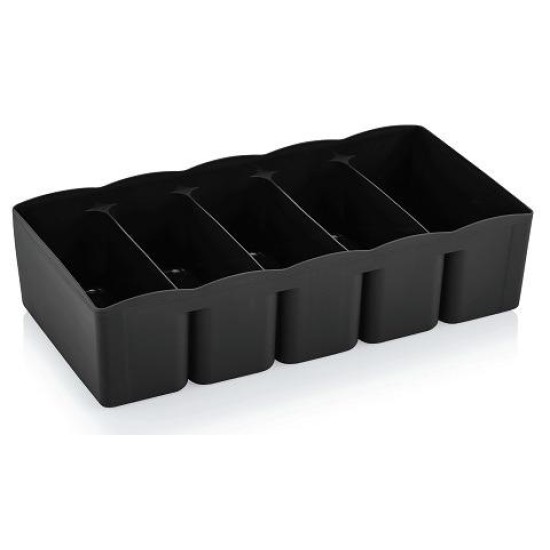 Пластмасов органайзер с 5 разделения голям 10,5x27,5x6,5см различни цветове DUNYA-(07407)