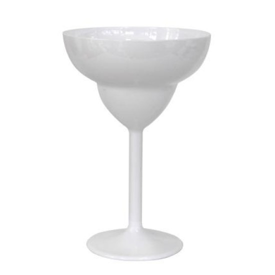 Поликарбонатна чаша за Маргарита (MARGARITA) 350мл 11,8xh17,5см бяла RK-PRЕMIUM WHITE-(PM.M30)  - Rubikap