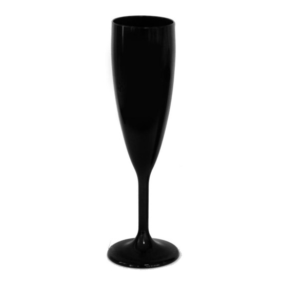 Поликарбонатна чаша за шампанско  5.5x21.8см 180мл черна RK-PREMIUM BLACK -(GB.C18)  - Rubikap