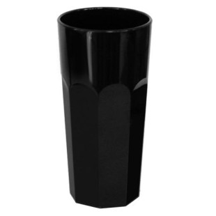 Поликарбонатна чаша  7,5xh14,8см 360мл черна RK-PREMIUM BLACK-(PM.360) - Rubikap