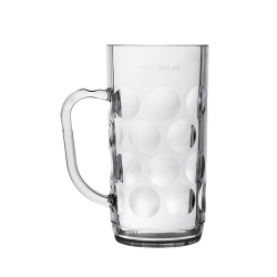 Поликарбонатна халба за бира 500мл ф8xh15,5см RK-PRISMA CLEAR-(TB.B58) - Rubikap
