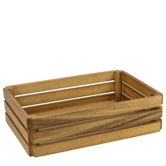 Дървена касетка за презентация 32x22xh9см АКАЦИЯ ALAS-(SWQ-010118-B4) - Horecano