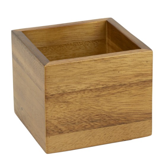 Дървен презентационен куб 12x12xh10см АКАЦИЯ ALAS-(SWQ-020118-B4) - Horecano