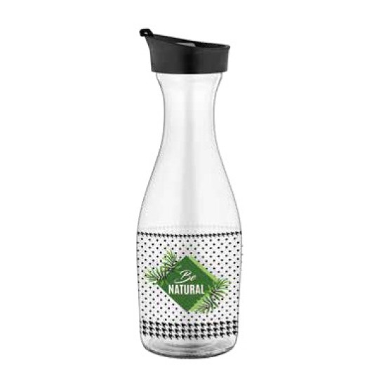 Стъклена гарафа с декор 1л "Be Natural" M-212012 - Horecano