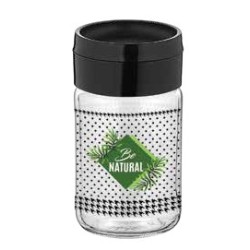 Стъклена солница с декор 105мл "Be Natural" M-122018 - Horecano 