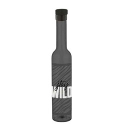 Стъклена бутилка за зехтин с декор и тапа 250мл "Stay Wild" M-152007 - Horecano