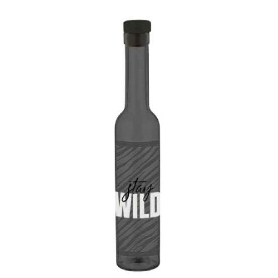 Стъклена бутилка за зехтин с декор и тапа 250мл "Stay Wild" M-152007 - Horecano