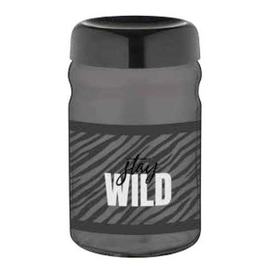 Стъклен буркан с декор 1,4л "Stay Wild" M-132018 - Horecano