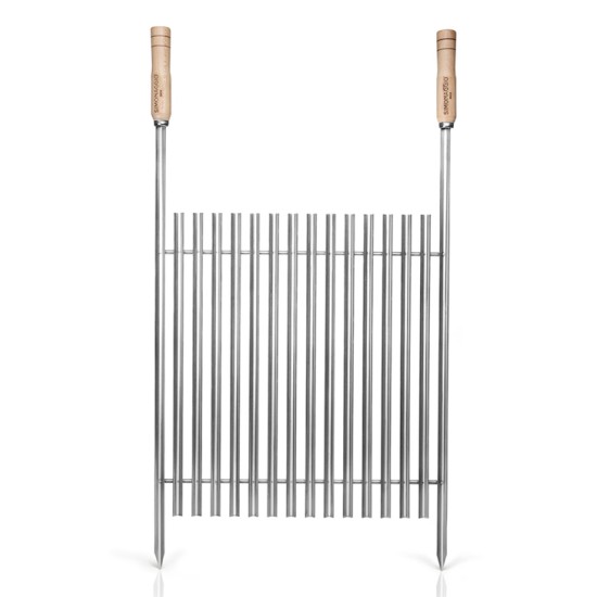 Метална скара за барбекю с дървени дръжки 85,5x48,5x3,2см SIMONAGGIO-Argentinian Grill-(GRA-M)