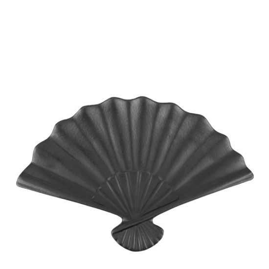 Керамична чиния тип ветрило 31x20xh3см QUINN BLACK-(HC-561028) - Horecano