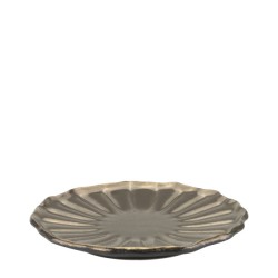 Керамична чиния ф24,5xh2,7см QUINN GOLD-(HC-561031) - Horecano