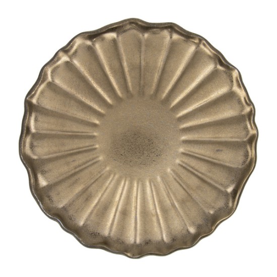 Керамична чиния ф28xh2,7см QUINN GOLD-(HC-561032) - Horecano