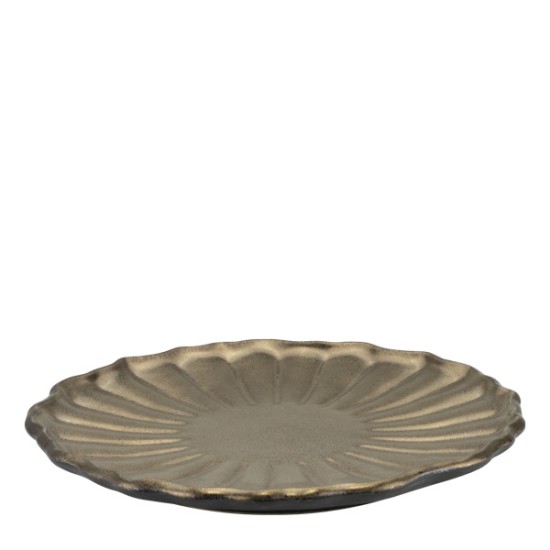 Керамична чиния ф28xh2,7см QUINN GOLD-(HC-561032) - Horecano