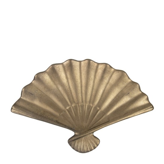 Керамична чиния тип ветрило 31x20xh3см QUINN GOLD-(HC-561036) - Horecano