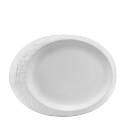 Порцеланова чиния за презентация Гнездо 33x26xh3,4см METEOR WHITE-(HC-561126) - Horecano