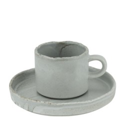 Порцеланова чаша за еспресо 90мл с чинийка ф12см FUJI ASH-(HC-561172) - Horecano