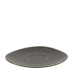 Порцеланова подложна чинийка 15,5x14xh1,8м ANTIQUE BLACK-(HC-561180) - Horecano