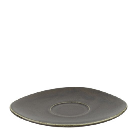 Порцеланова подложна чинийка 15,5x14xh1,8м ANTIQUE BLACK-(HC-561180) - Horecano