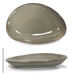 Порцеланово плато овал дълбоко 30см ANTIQUE-GREY (TR0005-12G) - Horecano