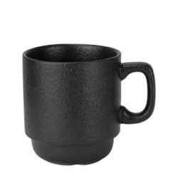 Керамична чаша MUG 300мл стакабъл ATLAS BLACK-(HC-561246) - Horecano