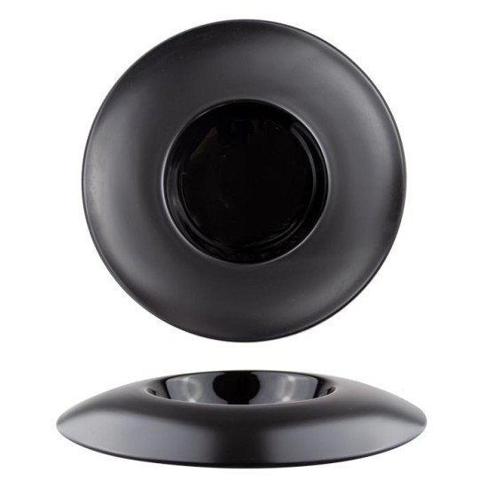 Порцеланова чиния черна ф18см GOURMET HORECANO-VISION BLACK- (F2638FB-7L)