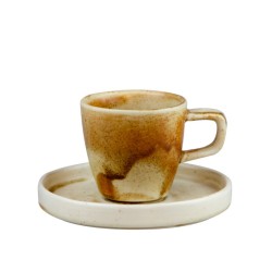 Порцеланова чаша с чинийка 90мл SAHARA-(ZA0011-2.5-o-SH + ZA0128-4.75-o-SH) - Horecano