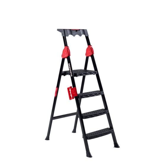Метална стълба MENSA PLUS 3+1 - 45x90xh138см черна (MRD143) - Horecano