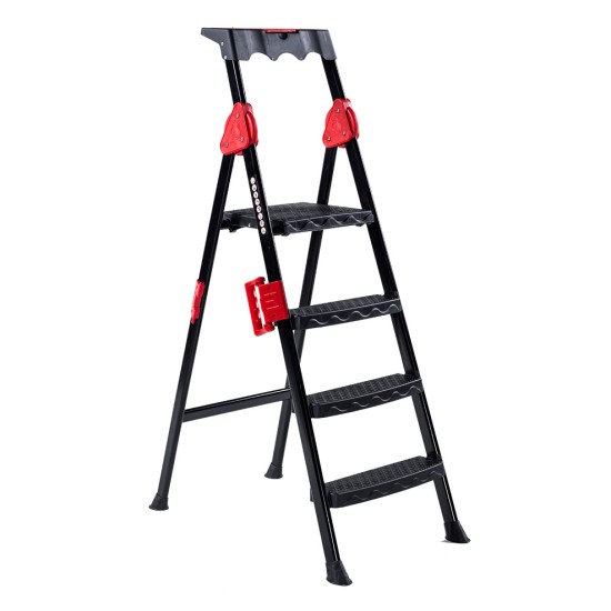 Метална стълба MENSA PLUS 5+1 - 50x120xh180см черна (MRD 145) - Horecano