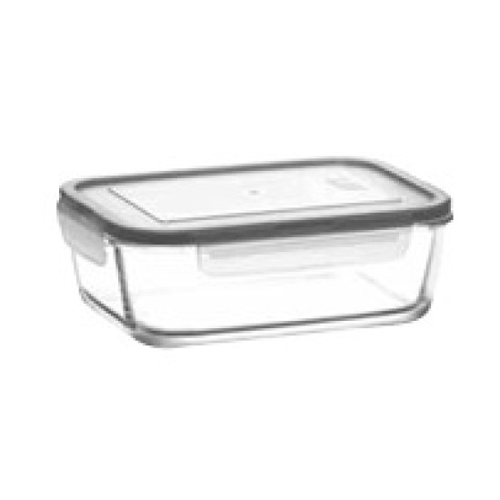 Стъклена кутия със сив капак 14,6x20,1xh6,2см 1,2л PK222 FRESCO FRS 257 - Lav