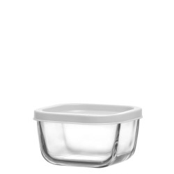 Стъклена кутия с бял капак 270мл CUB 225 - Lav
