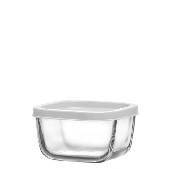 Стъклена кутия с бял капак 270мл CUB 225 - Lav